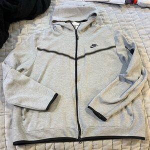 Nike Tech Gray Zip-Up Hoodie